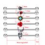 Mix Styles 50Pcs Surgical Steel Industrial Barbell 14G Earrings Tragus Piercing Cartilage 38Mm 1&1/2 Inch Long Bar Body Jewelry