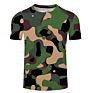 Mock Neck Shirt Men Oversized T-Shirt Sublimation Man Cotton 100% Vintage Football Logo Camo T Shirt