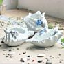 Modern Conch Shape White Ceramic Flower Plant Pot Decorative Indoor Flower Pot Desktop Planter