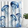 Modern Digital Printing Eco Friendly Sea Life Cartoon Shower Curtain Bathroom