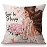 Modern Girl Elegant Lady Pretty Elite Woman Luxury Lifestyle Aesthetics Cotton Linen Sofa Pillow Case Cushion Cover Case