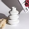 Modern Handmade Porcelain White Ceramic round Special Shaped Vase Big Table Top Flower Vase