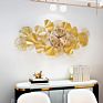 Modern Wall Clock Jjt Design Gold Leaf Metal Wall Clock for Home Decoration Horloge Murale