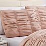 Modest Luxury 5Pc Elastic Embroidery Comforter Set with Decorative Pillows Bedding Set