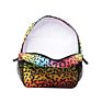 Monogrammed Rainbow Leopard Seersucker School Bags Backpack Dma7187