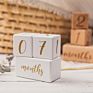 Most Popular Newborn Baby Record Growth Birth Gift White Square Milestone Card Can Be Customized