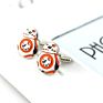 Movie Jewelry War Star Bb8 Robot Enamel Metal Cufflinks