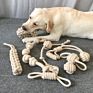 Multi Set Eco Gray Natural Hemp Rope Pet Dog Toy Interactive Durable Cotton Rope Hemp Dog Toy Set