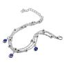 Multilayered Foot Jewelry Cuban Chain Anklet Blue Eyes Beach Anklet Chain Anklets
