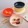 Multiple Color Modern Tableware Dessert Pasta Dishes Stoneware Red Plates for Restaurant