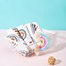 Muslin Blanket Happyflute 4Pcs/Pack Muslin Baby Bibs Cotton 2 Layer Burp Cloth Cute Scarf 60*60Cm