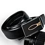 N936 Adjustable Business and Casual Automatic Belt Black Genuine Leather Belts for Men