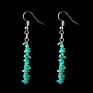 Natural Crystal Stone Beaded Earrings Multicolor Stones Tassel Hook Earrings