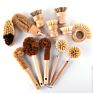 Natural Eco Friendly Bamboo Wooden Coconut Sisal Cleaning Dish Bottle Pot Brush Wooden Handle Cleaning Brush Set