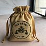 Natural Jute Linen Drawstring Packaging Bag Jute Shoes Cloth Jeans Packaging Pouch