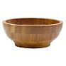Natural Living round Bamboo Wood Lacquer Salad Serving Bowl