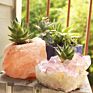 Natural Pink Crystal Salt Air Plant Holder Pots