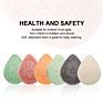 Natural Red Clay Orange Green Black Face Wash Puff Konjact Sponge Teardrop in Box Face Sponge Konjac Organic