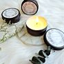 Soy custom Christmas candles scented luxury black candle tin