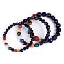 Natural Stone Eight Planets Bead Bracelet Universe Solar System Bracelet for Men Women Jewelry