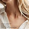 Necklace Minimalist Simple Jewelry 316L Stainless Steel 4Mm Pearl Pendant Choker Necklace