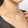 Necklaces Gold Plated Lovely Small Tiny Three Sideway Heart Charms Choker Women Necklace