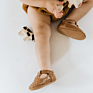 Neutral Gender anti Slip Baby Walker Shoe Faux Buckle Strap Leather Woven T-Bar Baby Shoes