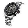 Newest Black Stainless Steel Quartz Wrist Watch for Men 10Atm Water Resitant Watches