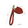 Newest Colorful Bohemia Cotton Rope Woven Leaves Feather Tassel Key Ring Boho Macrame Keychain