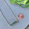 Nm14742 Gold Labradorite Minimalist Necklace Gold Plate Labradorite Bar Necklace Boho Jewelry Natural Stone Pendant Necklace