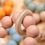 Custom Non-Toxic Wooden Teething Toy Silicone Beads Baby Teether