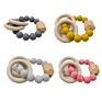 Non Toxic Bpa Free Silicone Teehter Toys Newest Baby Wooden Teethers