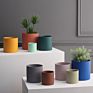 Nordic Modern Glazed Decorative with Tray Flower Ceramic Pots for Indoor Plants