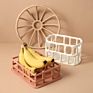 Nordic Morandi Resin Hollow Fruit Tray Bowls Living Room Table Creative Home Decoration Hotel Storage Fruit Basket