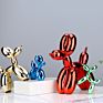 Nordic Resin Dog Crafts Electroplating Balloon Dog Sculpture Home Decorations Modern Living Room Desktop Animal Decor Ornament