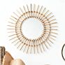 Nordic Simple Creative Art Home Room Mirror Bamboo Rattan Wall Decor