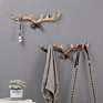 Novelty American Style Keys Clothes Hats Hook Deer Antler Resin Wall Decorations Zgj-0025