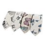 Novelty Mens Colorful Floral Cotton Linen Neck Ties for Wedding Party