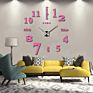 Novelty Modern Design Luxury Large Decorative Golden Wall Clock Diy 3D Mirror Home Decor