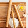 Olive Wood Large Size French Rolling Pin with Tapered Ends for Easy to Roll Functionality Baking Tool for Fondant