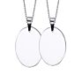 Olivia Silver Stainless Steel Nameplate Long Letter Necklaces Dog Tags Military Army Pendant Necklace Gift