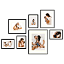 One Wall Picture Frame Set of 7Multi Pack Black Wood Frames with Tempered Glass Gallery Wall Kit for Wall or Tabletop Display