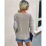 Onsale Leopard Print Patchwork Women's Blouses & Shirts O-Neck Long Sleeve Ladies Blouses Tops T-Shirt Women Knit