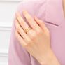 Open round Shape Circles Copper Luxury Beautiful Accessory 18K Gold Link Ring for Women Jewelry