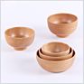 Organic Bowl 100% Natural round Salad Bowl Bamboo Wooden Bowls