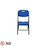 Outdoor Portable Camp Picnic Bbq Plastic Beach Blue Metal Folding Chair for Events