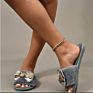 Oversized Bows Decorated Women's Flat Plush Sandals and Slippers
