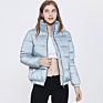 Oversized Coats Stand Neck Zipper Thick Warm Jacket Women Bubble Coat