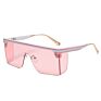 Oversized Square Sunglasses Women Men Luxury Flat Top Half Frame Large Pink Shades