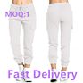 Pant plus Size Brown Pockets Unisex Slim Fit Women Track Jogger Cargo Sweat Pants